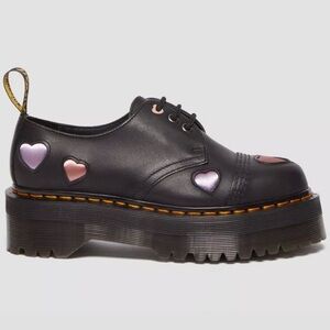 Dr. Martens 1461 Heart Platform Derby Women’s Hearts Quad Oxford shoes size 8